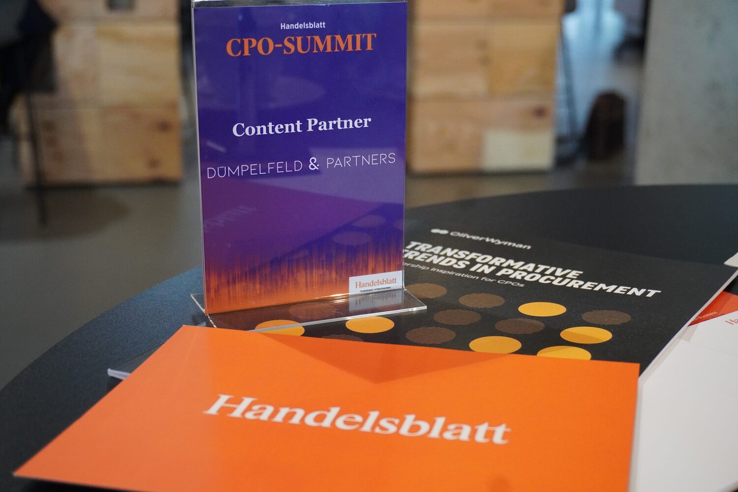 Dümpelfeld Partners als Content-Partner des Handelsblatt CPO-Summit